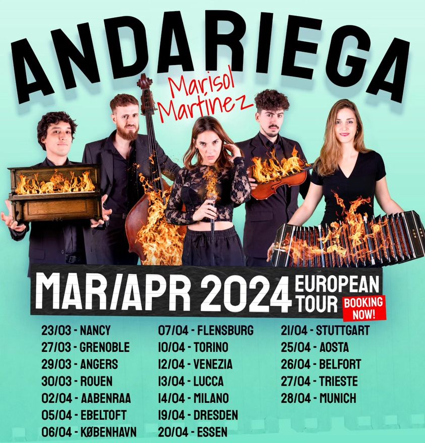 Tour marzo abril 2024 Orquesta Andariega
