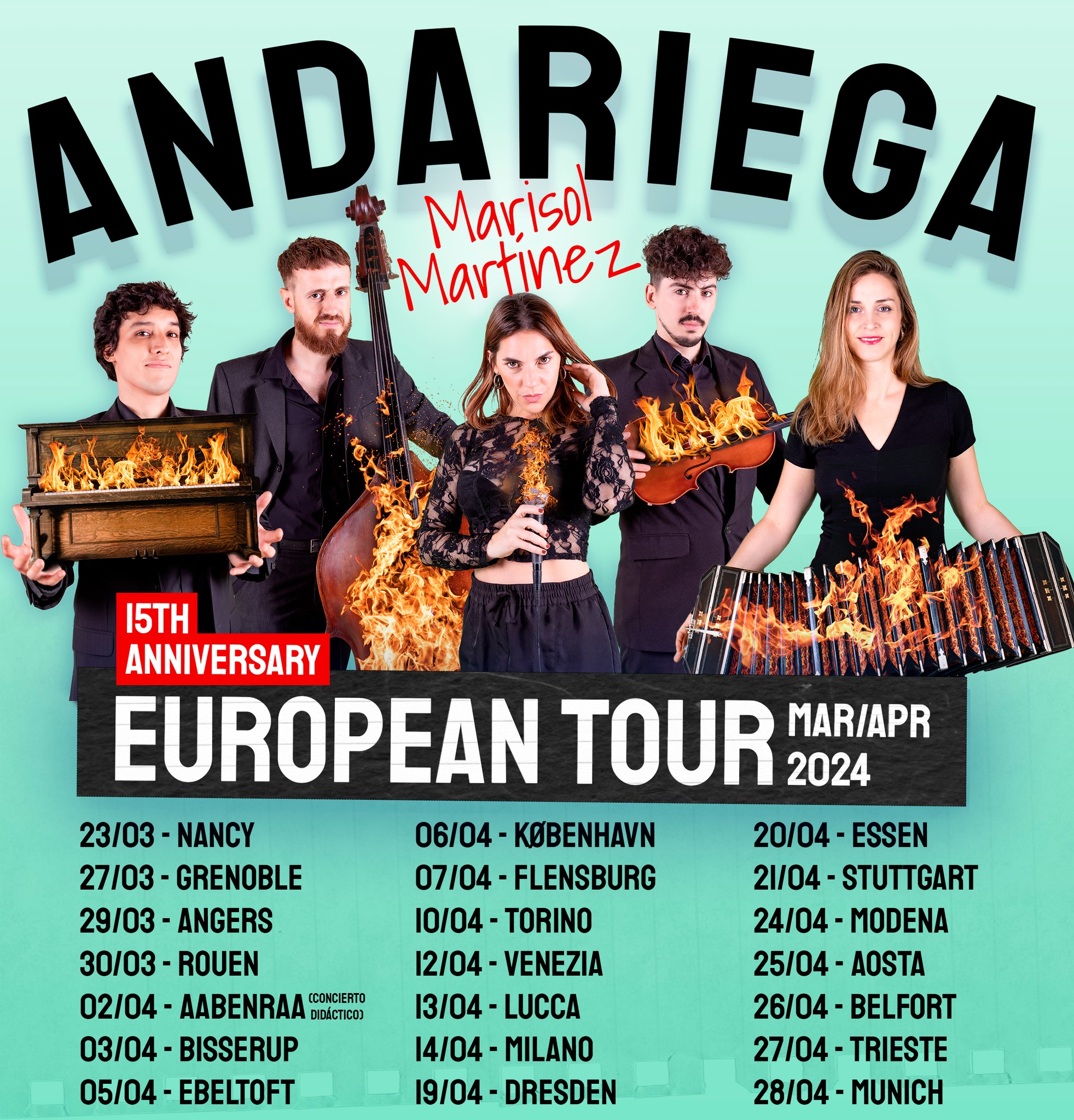 Tour Europa 2024 Andariega tango